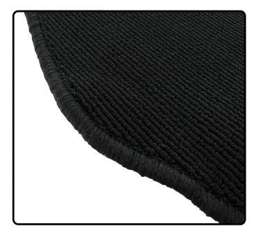 Preview: Inneraumteppich schwarz Ribbed bouclé Teppichsatz Innenraum hinter Sitze VW Käfer 8.71 - 1985  Käfer Innenaustattung Teppich